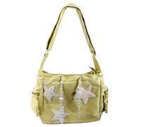 Riiichflowshop Bolsa de hombro con patrón de estrellas para mujer, mochila escolar para estudiantes, bolsa cruzada a juego, bolsa de mensajero de gran capacidad para uso diario