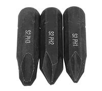 Riiichflowshop Broca de Tornillo de Acero de aleación Negra de 8 mm Broca Fuerte Resistente al Desgaste PH1/PH2/PH3 Juego de 3 Piezas Herramientas Metal
