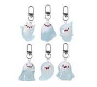 Riiichflowshop - Juego de 6 llaveros con espectros Brillantes Colgante de Fantasmas Llavero Mochila Accesorio para Bolso para Halloween