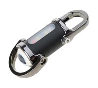 Riiichflowshop Llavero de luz LED portátil con colgante de linterna recargable por USB para camping, accesorio de tamaño de bolsillo