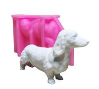 Riiichflowshop Molde de Silicona con Forma de Perro Salchicha Molde de Adorno de Silicona Coleccionable con Forma de Perro Salchicha para decoración de oficinas y cafeterías
