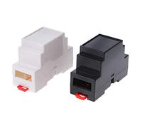 Riiichflowshop Proyecto de Caja Electrónica de Plástico de 2 Piezas 88x37x59mm para Caja de Plástico de Unión PLC de Riel DIN