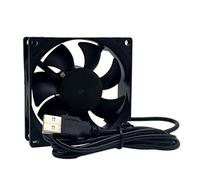 Riiichflowshop Silencio Bajo Voltaje 8025 5V 8CM Ventilador USB Chasis Enrutador Set-Top Box Ventiladores de refrigeración 3000RPM Radiador práctico ABS