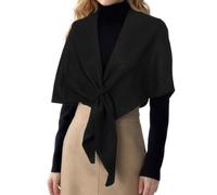 RIIQIICHY Bufanda Mujer Invierno y Chal de Fiesta Elegante - Chal para Boda e Invitadas - Accesorio Versátil para Vestido de Noche negro