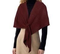 RIIQIICHY Bufanda Mujer Invierno y Chal de Fiesta Elegante - Chal para Boda e Invitadas - Accesorio Versátil para Vestido de Noche Burdeos Intenso
