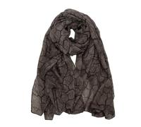 RIIQIICHY Pañuelo Cuello Mujer Gris oscuro Fulares para Mujer Elegante Foulard Bufanda Grande Primavera Verano Patrón de Textura