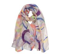 RIIQIICHY Pañuelo Cuello Mujer Vistoso Fulares para Mujer Elegante Foulard Bufanda Grande Primavera Verano Patrón Circular