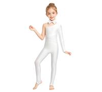 Riismen Niña Body Gato Zapatilla Cristales Brillantes Con Cola Disfraz Juego Roles Animales Manga Asimétrica Marfil 5-6 años