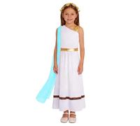 Riismen Niña Toga Griega Niñas Traje De Para Disfraz Griego Antiguo Antigua | Vestido Con Diadema,Disfraz Hada,Conjuntos Griegos Piezas,Juego Roles Dios,Cosplay Filósofos,Fiestas Tema Grecia,De Disfraces