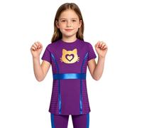 Riismen Niña Traje Super Gato Niñas Jóvenes Vestido Niños Disfraz Lindo Púrpura 11-12 años