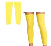 Riismen Par De Mangas Para Piernas Para Hombres Y Mujeres Con Artritis Para Ciclismo Deporte Entrenamiento Baloncesto Protector De Pantorrilla Amarillo Talla única