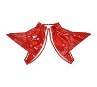 Riismen Ropa De Club Metálica Con Manga Volante Dramática Camisa De Rendimiento Brillante Para Mujeres Para Trabajar En Bares Y Danzar Gogo Rojo A S