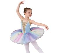 Riismen Traje Actuación Profesional Ballet Cisne Niños Vestido De Baile para Niñas Body Clásico Competición Azul Claro 5-6 años