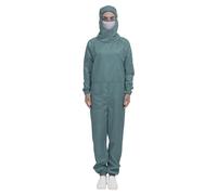 Riismen Trajes Protección Tipo Mono Con Capucha Mujer A Prueba Polvo Y Antiestáticos Con Mangas Largas Ropa Trabajo Gris 3XL