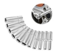 Riisoyu 11 piezas Vasos de Carraca Hexagonales, llaves de Vaso con Carraca de 1/4" Juego de Vasos de Impacto Ideal para Reparación de Automóviles