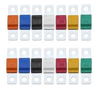 Riisoyu 14 PCS Fusible de Alta Corriente, Bolt-on Fusible 30/40/50/60/70/80/100 amperios fusibles midi fusible atornillado para automóviles camiones vehículos de construcción autobuses caravanas