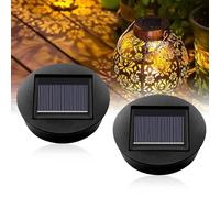 Riisoyu 2 Pcs Lámparas Solares de Repuesto, IP65 Parte Superior de Repuesto de Luces Solares impermeable Luces Solares de Repuesto para Decoración deJardín DIY para Exterio bombillas LED