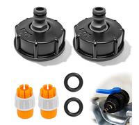 Riisoyu 2 Piezas Depósito IBC Tapa de Adaptador, S60x6 Tapón de Depósito IBC 1/2 Pulgada Rosca Hembra Tankdeckeladapter Conector de Tubería para Manguera de Jardín von Regenwassertanks Gartenschlächen