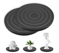 Riisoyu 2 Piezas Plataforma Giratoria, 20 cm Universal Redonda Base Giratoria Manual Bandeja de 360° Capacidad de Carga 100kg Multiusos Soporte para Manualidades TV Monitor con Rodamientos Bolas Acero