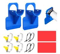 Riisoyu 2 Piezas Soportes para Tubos de Piscina, Soportes para Manguera de Piscina con Brida para Cables y Abrazadera Soportes de Tuberías Accesorios Piscinas Soporte para Tuberías Diámetros 30-37 mm