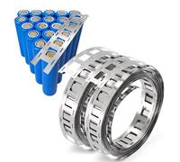 Riisoyu 2 Piezas Tira de Níquel de 5m, Acero Niquelado Tira De Chapa Cinta Niquel de Batería Conexión Cinta de Acero Cinta de Soldadura para Paquete de Batería de Litio 18650 0.15 x 27.2 x 20.2mm