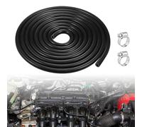 Riisoyu 3 Metros Manguera de vacío de silicona, Manguera de Vacio Automoción 3mm Diámetro Interior y 7 mm Diámetro Exterior Tubo de Vacío Alta Temperatura con 2 Abrazaderas para Coche Aire o Agua