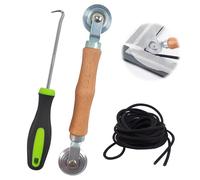 Riisoyu 3 Piezas Juego Herramienta De Rodillo De Pantalla, Presión Doble Rueda de Herramientas Gancho de Tira de Goma et 15 metros de cuerda de goma para Instalar Mosquiteras de Ventana