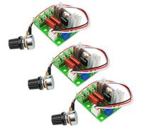Riisoyu 3pcs Controladores Velocidad del Motor, AC 50V-220V 2000W SCR 25A Regulador Voltaje Ajustable Módulo Montaje con Perilla Control Velocidad Regulador Voltaje PWM Temperatura Variador Voltaje