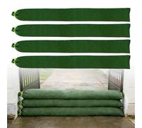 Riisoyu 4 Piezas Bolsas de Arena, 150 x 19cm Sacos de Arena para Inundaciones Bolsas de Arena Reutilizables con Banda de encuadernación para inundaciones, Lluvia, Control de Agua, Control de Agua