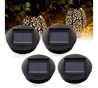 Riisoyu 4 piezas de repuesto para lámparas solares, IP65, 8 cm, alta eficiencia, resistente al agua, módulo solar de repuesto para lámparas de jardín para exteriores, farolillos colgantes, jardín