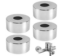 Riisoyu 4 Piezas Embellecedor Grifo Ducha, 66 x 25 x 30 mm Embellecedor Radiador Acero Inoxidable Embellecedores Tubos Calefaccion Escudos para Grifos para Accesorios de Ducha, Decoración de Grifos