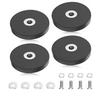 Riisoyu 4 Piezas Imanes de Neodimio de Goma, Imanes Redondos de Goma Ø 43 mm con Rosca Exterior M6 Sistemas Magnéticos Imanes Redondos para Tornillos Ojal Ganchos tiras de luz espejos adicionales