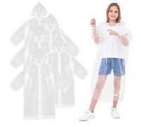 Riisoyu 5 Piezas Chubasquero para Niños, Poncho de Lluvia para niños y niñas con Capucha Espesar Poncho de Lluvia Impermeable Portátil para al Aire Libre Pinismo bicicleta Ciclismo Cámping