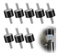 Riisoyu 8 piezas Silentblock M6, amortiguadores de goma M6 Soportes de Bobina de Goma antivibraciones Goma Monturas Para Compresores De Aire, Motores De Gasolina, Bombas De Agua 20 * 15, M6*18