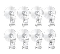 Riisoyu 8 ventosas para acuario con clips, ventosas de plástico transparente con ganchos, accesorios para tanque de peces, accesorios para ventosa, soporte para manguera, manguera de aire, línea de
