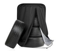 Riisoyu Bolsa para 4 Neumáticos Universal, 80 x 115cm Funda Protectora para Neumáticos Impermeable de Coche Prueba Polvo Temporada Bolsa de Almacenamiento Cubierta Grande de Rueda Repuesto Protectora
