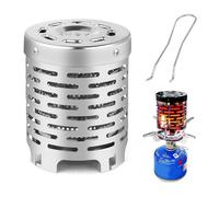Riisoyu Calentador Camping Portatil, Estufa de Calentamiento de Acero Inoxidable para Carpa de Cocina con Asa Cubierta Gas Calefacción Calefactor Tienda para Acampar al Aire Libre Aventura Senderismo