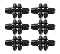 Riisoyu Conector en T de 6 Vías con Púas para Riego - Lote de 6 Piezas Push-to-Fit, Adaptador de 1/2″ (16mm) a 1/4″ (4/7mm), Raccordo Divisor Antigoteo para Tubos de Riego