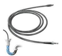 Riisoyu Desatascador Tuberias, 3m x 10mm Cable Desatascar Tuberias Alambre Desatascador Tuberias Ducha Muelle Desatascador para Desatascar el Fregadero Lavabo Duchas Bote Sifónico Sumidero Terraza WC