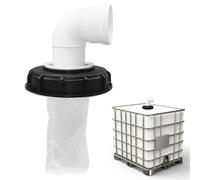 Riisoyu Filtro Coperchio IBC 90° 165mm/150mm -Lavabile in Nylon per Acqua Piovana, Tappo con Filtro a Rete, Accessorio per Serbatoio IBC e Tanque di Raccolta Acqua