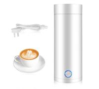 Riisoyu Hervidor Agua Electrico, 3 en 1 Hervidor de Agua Pequeño y Mini Termo Hervidor de Viaje Inoxidable Hervidor Eléctrico Portátil Apagado Automático para Hacer Leche, Café y Té, Blanco