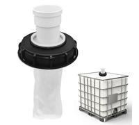 Riisoyu IBC Cabezal Recto con Filtro, 165 mm IBC Filtro de Agua de Lluvia con DN 150 Adaptador Tanque Agua Nylon Adaptador de Tanque IBC para Tanques de Agua IBC Riego Agrícola Tuberías