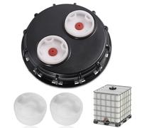 Riisoyu IBC Tankdeckel IBC Tankdeckel Abdeckkappe 163mm IBC Wassertank Vented Atemschutz Deckel mit 2" Ersatz Kappe für 1000l Wassertank Regenwassertank Tonnenventil Tonnenventil
