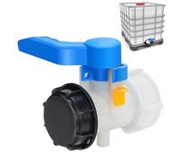 Riisoyu IBC válvula de Salida, DN40 62 mm Adaptador De Válvula Tank Valve IBC Adaptador Universal para Tanque IBC Adaptador de Grifo de Tanque para contenedor IBC, depósito de Agua de Lluvia