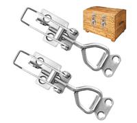 Riisoyu Juego de 2 cierres de tensión de acero inoxidable, M6, con cierre, ajustables, cierre de palanca, cierre de seguridad, para armario, puerta, cajas, maletas, etc