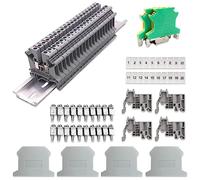 Riisoyu Kit de Bloques de Terminales de Riel 2.5N, Conectores Electrónicos Rápidos para Proyectos de Automatización y Bricolaje