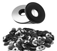 Riisoyu M6.3 x 16mm Arandelas de Sellado EPDM, 200 Piezas Inoxidable Arandelas Arandelas de Goma y Metálicas Zincadas de Sellado con Junta EPDM para Autorroscante Tornillos Eléctricos Maquinaria