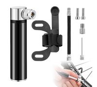 Riisoyu Mini Bomba de Bicicleta, Bomba de Bicicleta Portátil 120 PSI Bomba de Mano Pequeña Bomba de Neumático Compatible con Válvula Presta/Schrader para Bicicleta Carreras Carretera Baloncesto Fútbol