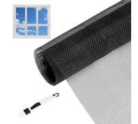 Riisoyu Mosquitera Ventana, 120 x 250 cm Tela Mosquitera malla mosquitera Fibra de Vidrio con Cepillo de Limpieza para Puertas y Ventanas de Salón y Cocina es Resistente a Insectos Mosquitos y Golpes