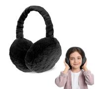 Riisoyu Orejeras de invierno, Plegables Orejeras Unisex lavables de felpa cálida Anticongelante Antifrío Orejeras Orejeras invierno Protección Contra El Viento Invierno Accesorio de Esquí Moda, Negro